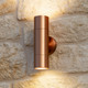 Up Down Wall Pillar Lights GU10 Copper Up Down Wall Pillar Lights GU10 Copper